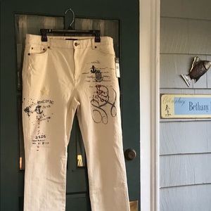 LRL Lauren Off-white (natural) denim jeans, women’s size 16, new with tags